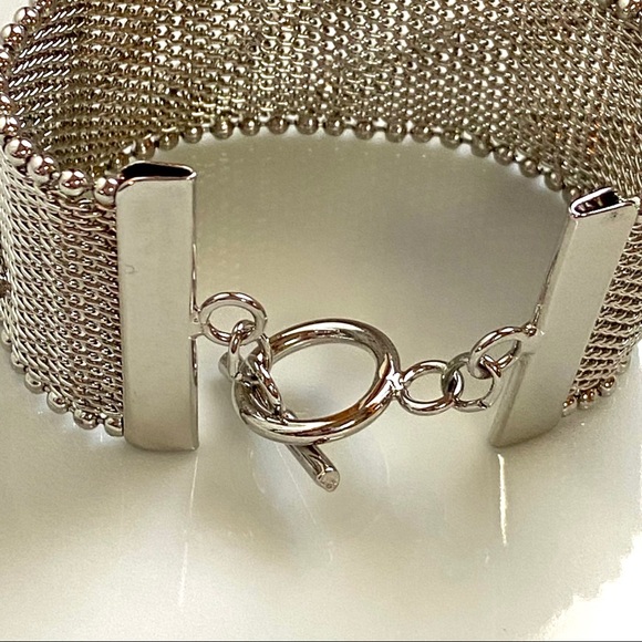 Silver Tone Bracelet with Ball Pin Design - Picture 4 of 5